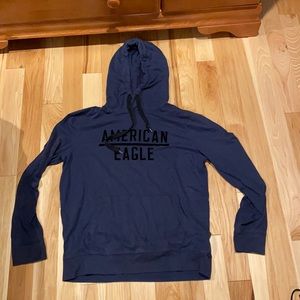 Dark Blue American Eagle Hooded Sweatshirt